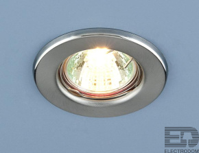 Встраиваемый светильник Elektrostandart 9210 MR16 SCH хром сатинированный - цена и фото